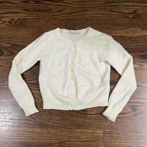 White 8A Bonpoint cashmere sweater cardigan
